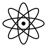 Atom icon illustrator vector. Simple atom symbol vector