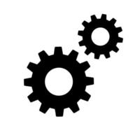 Gears sign simple icon on background vector