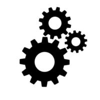 Gears sign simple icon on background vector