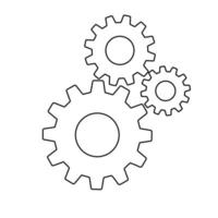 Gears sign simple icon on background vector