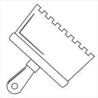 masilla cuchillo plano icono, construir y reparar, espátula firmar vector gráficos