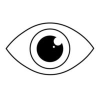 Simple eye icon illustration. Eyesight pictogram in flat style vector