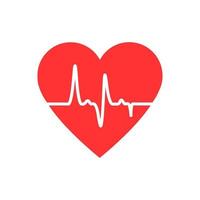Illustration health care icon, pulse in heart. Illustration of medicine on health care vector