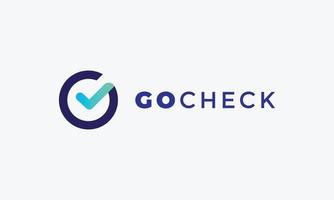 logo vector circulo Lista de Verificación minimalista concepto diseño encuesta votar cheque marca botón