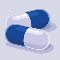 Pill Capsules, Vector Image, Isolated On Transparent Background.