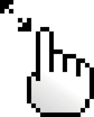 Pixel Illustration Of A Hand That Resizes Windows And Elements, Isolated On Transparent Background.