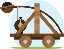 Medieval Artillery Weapon, Isolated On Transparent Background. vector