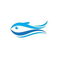 Fish logo template vector