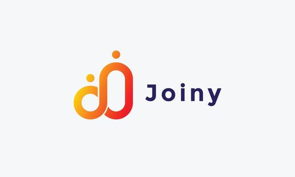 Logo vector minimalist design link connection teamwork group partnership social support network together