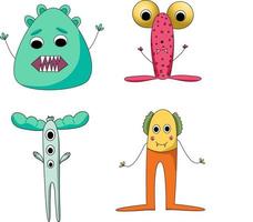 colorful monsters horror stories baby monsters. Baby monsters. vector