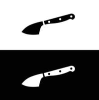 Parmesan knife flat silhouette icon vector. Collection of black and white kitchen appliances. Kitchen tools icon for web. Kitchen concept. All types of knife chefs need. vector