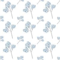 seamless floral pattern. Seamless pattern with blue vector colors. Vectors pattern with colors. Background with blue flowers. Minimalism background.