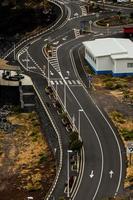 Aerial view of a road photo