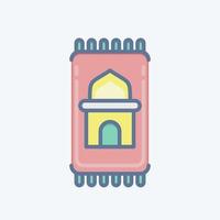 Icon Prayer Mat. related to Eid Al Fitr symbol. islamic. ramadhan. simple illustration vector