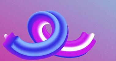 Abstract purple pink gradient 3D caramel candy curved line bubblegum abstract background photo
