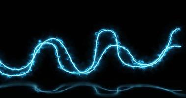 resumen brillante azul líneas ligero energía eléctrico mágico con reflexiones y fuego resumen antecedentes foto