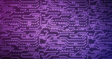 Abstract background of blue-violet computer circuit boards digital hi-tech futuristic of lines and dots photo