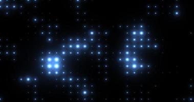 Abstract glowing blue bright light bulbs disco wall abstract background photo