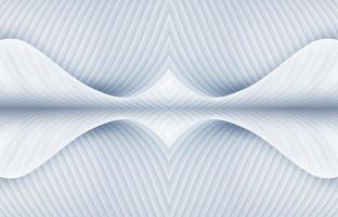 Silver and white abstract curved lines texture background, 3D rendering. photo