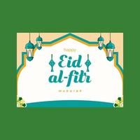 Eid al fitr islamic banner template design vector