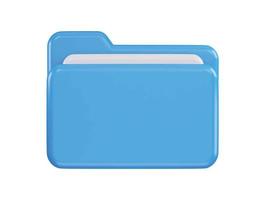 file folder icon 3d rendering vector illustration