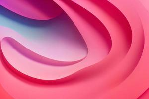 Pink paper waves abstract banner design. Elegant wavy vector background photo