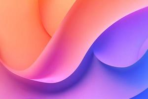 Colorful paper waves abstract banner design. Elegant wavy vector background photo