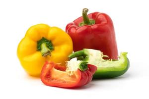 colorful sweet bell pepper isolate on white backgroud photo