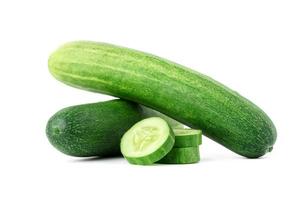 raw cucumber isolate on white background photo