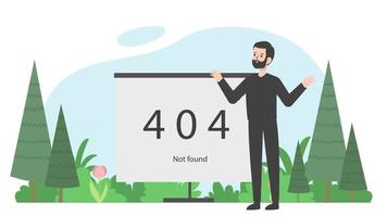 Businessman is reporting that 404 Not Found video