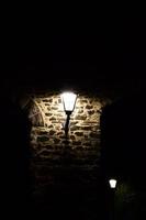 Street Light at an Ancient Wall photo