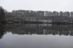 Mirror Calm Lake in Winter photo