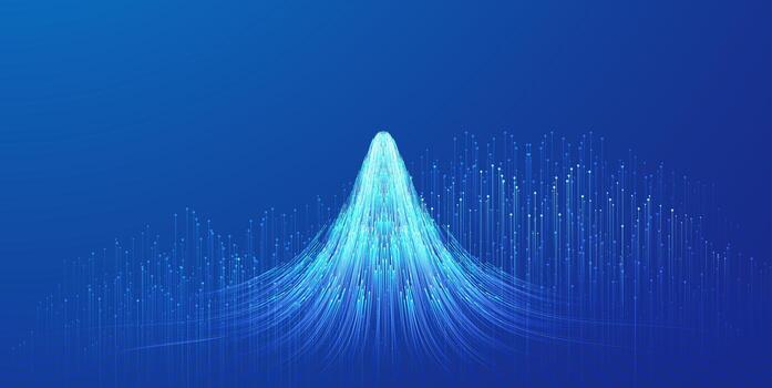 The convergence of points and lines is like a snowy mountain, which is suitable for the background of Internet technology big data. photo