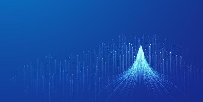 The convergence of points and lines is like a snowy mountain, which is suitable for the background of Internet technology big data. photo