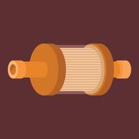 Engine Part For Used For Filtering Fuel, Isolated On Transparent Background. vector