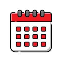 Calendar icon in colorful style isolated on white background vector