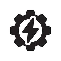 Energy icon in simple black design isolated on white background vector