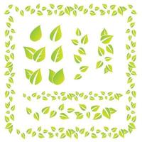 Green leaf for spa or eco concept vector