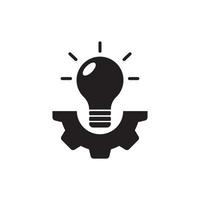 Innovation icon in simple black design isolated on white background vector