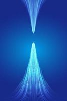 Extending straight up the blue tech lines of collision glow photo
