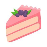 cake with souffle and strawberries vector