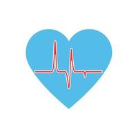 Illustration health care icon, pulse in heart. Illustration of medicine on health care vector