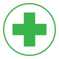 Simple Illustration of medical cross. Isolated flat icon vector