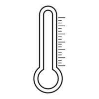 termómetro sencillo icono diseño ilustración con escala vector