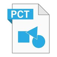 Modern flat design of PCT file icon for web vector