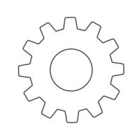 Gear sign simple icon on background vector