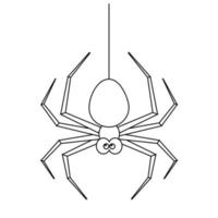 simple ilustración de araña para feliz día de halloween vector