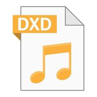 Modern flat design of DXD file icon for web vector