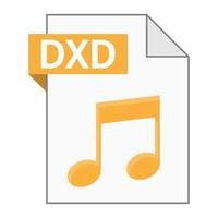 Modern flat design of DXD file icon for web vector