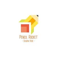 rocket logo design template. space lab icon vector. vector